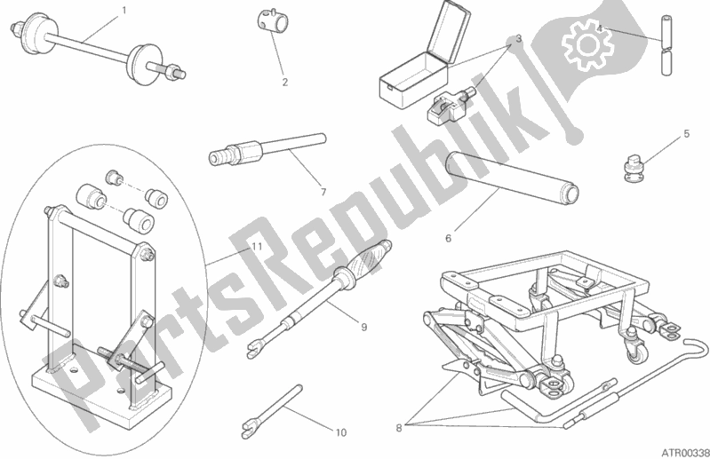 Toutes les pièces pour le Outils De Service D'atelier, Châssis du Ducati Scrambler Urban Enduro Brasil 803 2016